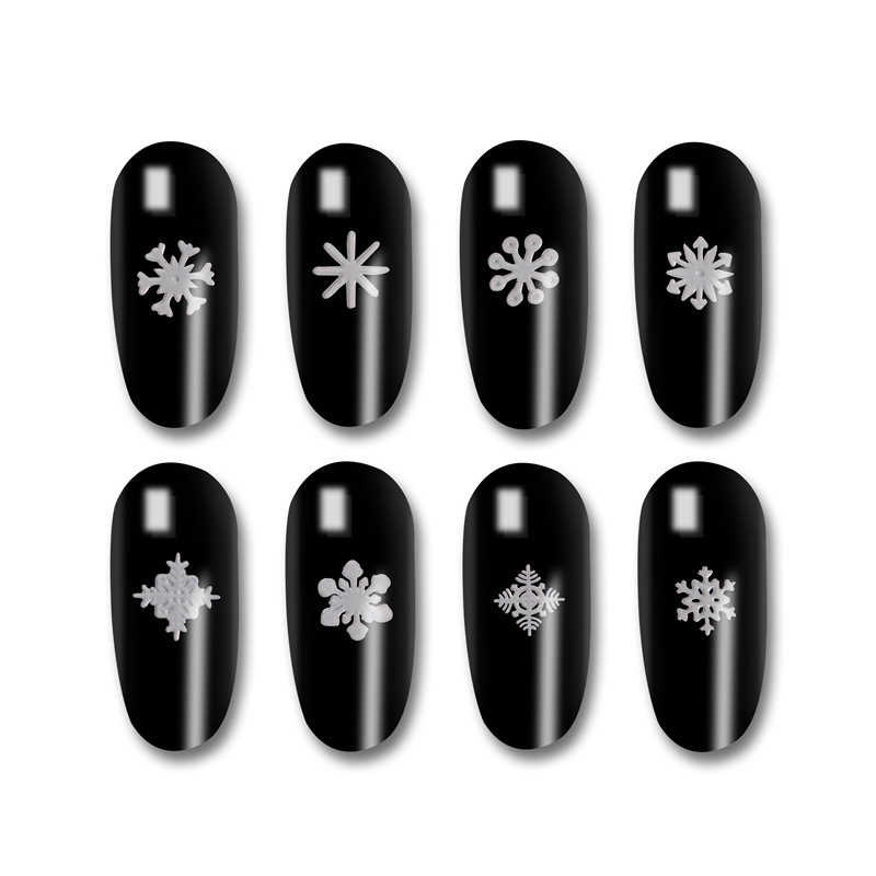Exclusiva transfronteriza para 2019 nuevos accesorios de uñas copo de nieve de Navidad Película de computadora ultrafina de dos colores copo de nieve lentejuelas al por mayor
