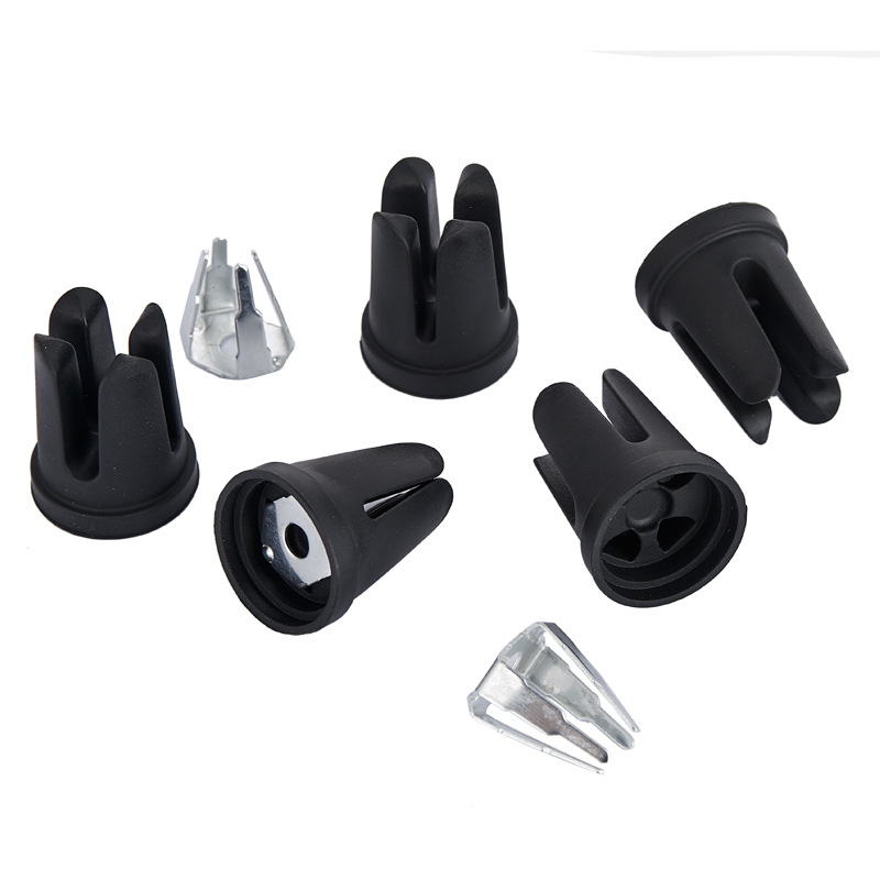 汽车出风口香水夹子车载空调口夹子硅胶套橡胶夹四脚两脚