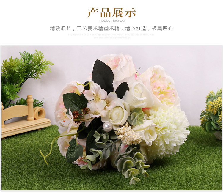 European and American creative wedding bouquets in outdoor style, realistic wedding bouquets for brides, wholesale of wedding supplies detail image 8