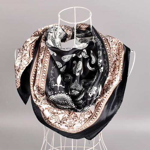 Spring new two-color cashew satin 90*90 square silk scarf wholesale Yiwu ladies cross-border supply