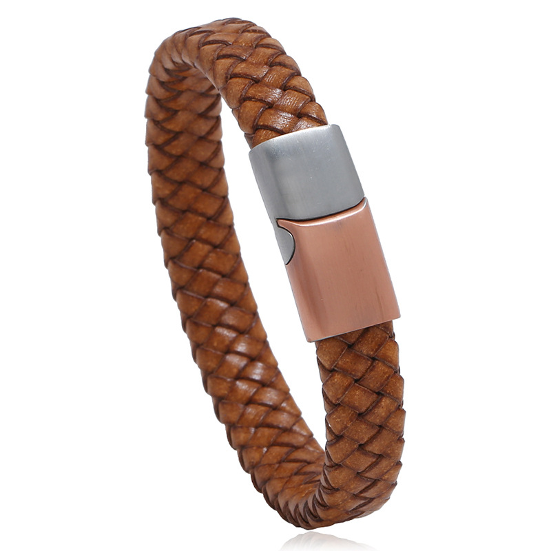 fashionable retro woven bracelet stainless steel