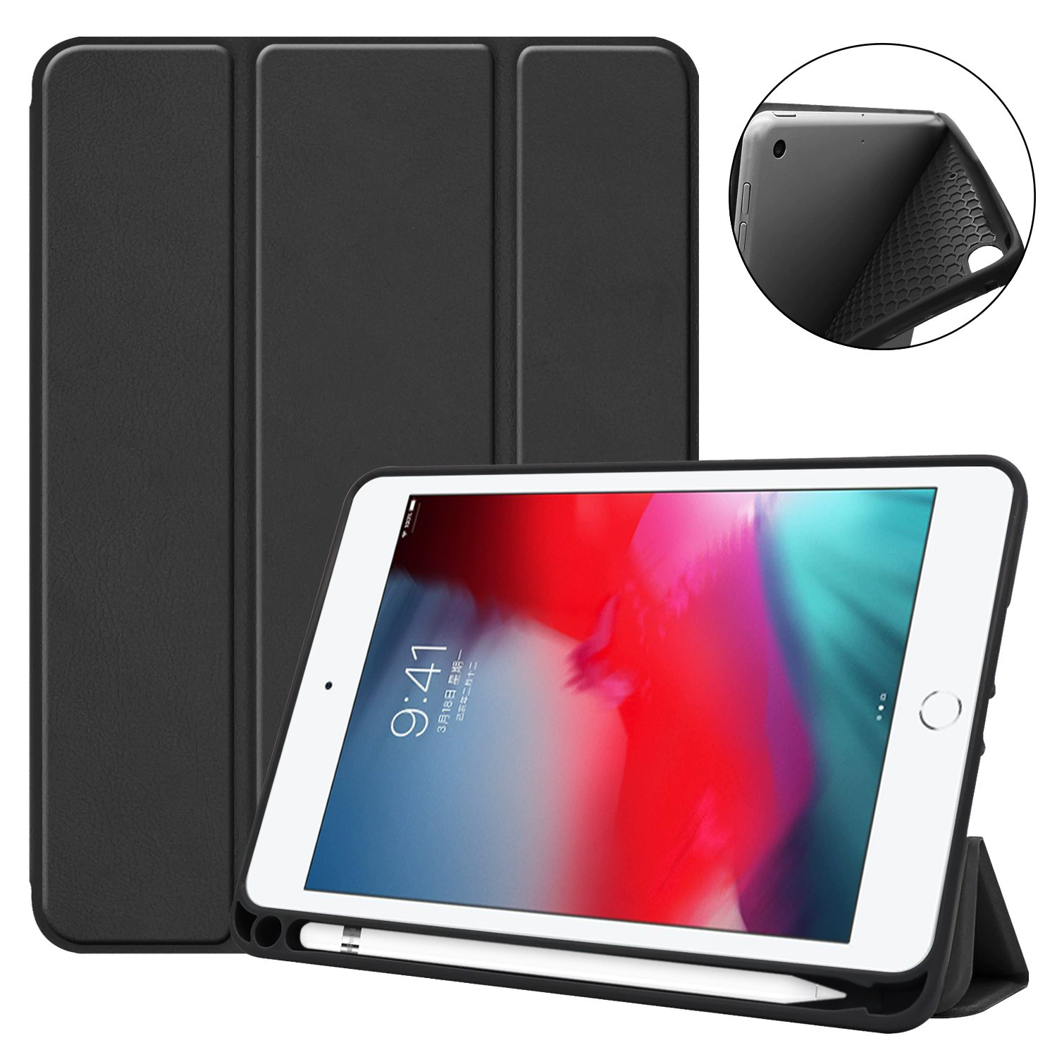 IPad mini 5 mini 4 универсальный кожаный чехол борозда пояса мягкое дно чехла 30% скидка дремлющий сот cooling защитный чехол