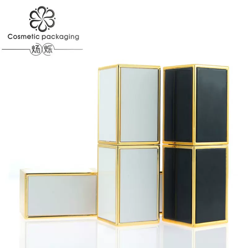 TF同款方形加重口红管唇膏管贴片磁扣口红空管印制3D打印图案空管