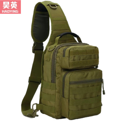 军迷战术胸包单肩休闲挎包多功能运动包户外汉堡包迷彩骑行胸挂包|ms