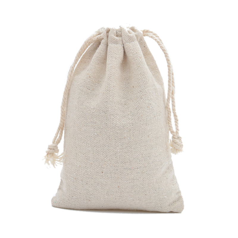 12*15 礼品棉布束口袋 抽绳涤棉布工艺品包装棉布袋定制logo