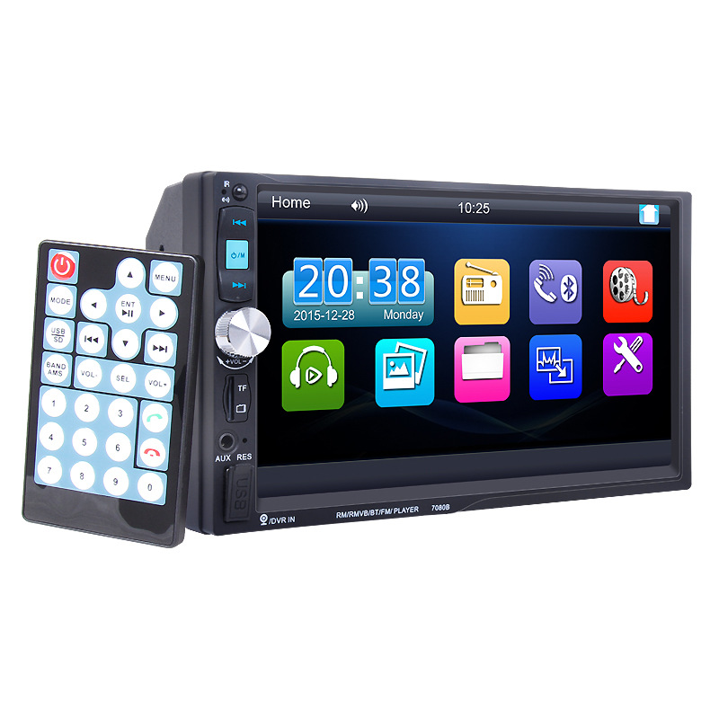 Video Audio7-inch Car High-definition MP5 Player MP4 Bluetooth Hands-free Reversing Priority Cardertion Machine7080 Hot Model