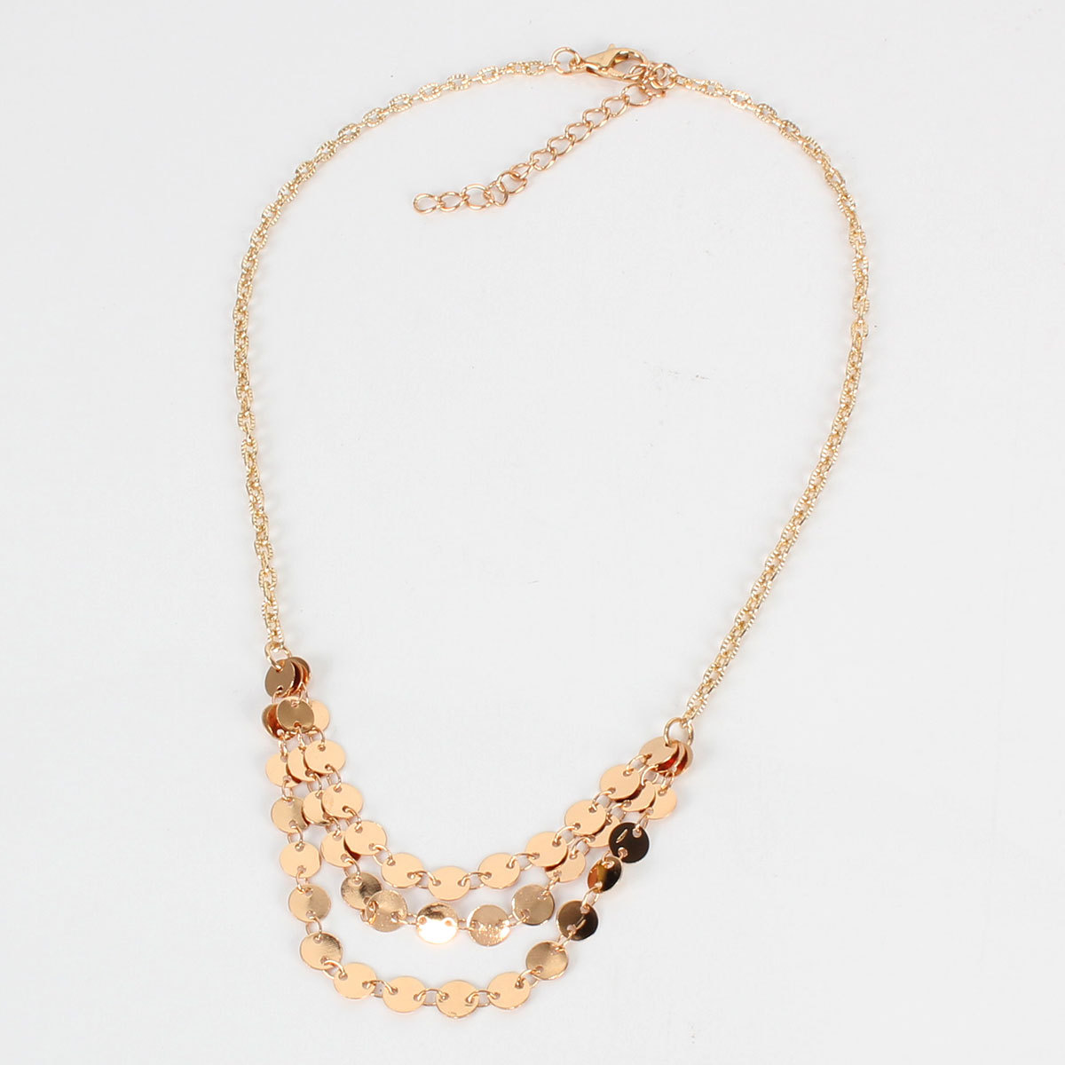Fashion Sequins Multi-layer Necklace Neck Chain Clavicle Chain display picture 3