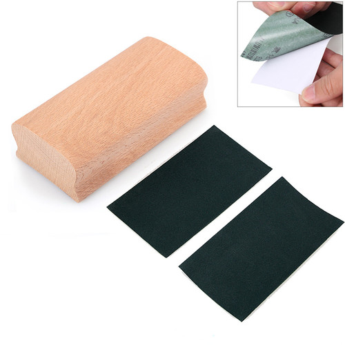 Neck fretboard fret leveling arc polishing block electric guitar classical guitar electric bass + 2 sandpaper