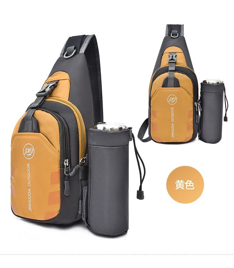 Bolso deportivo para exteriores, bolso bandolera unisex, mochila de viaje y senderismo con compartimento para botella de agua