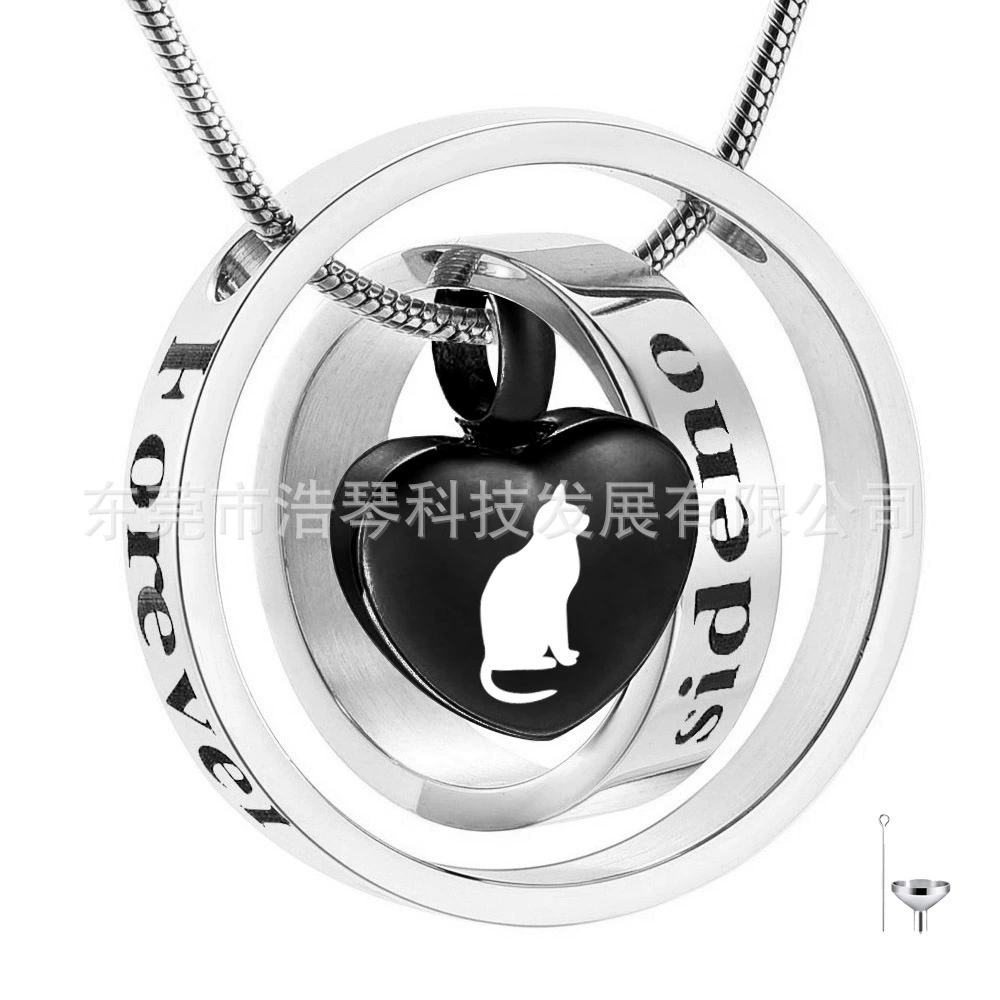 Трансграничная электронная коммерция горячая Распродажа памятный пепел ожерелье в форме сердца кольцо шкатулка кулон ожерелье флакон духов