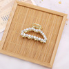 Fresh jewelry from pearl, metal Japanese cute crab pin, hairgrip, Chinese hairpin, simple and elegant design