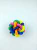 Colorful woven small bell, rainbow rubber toy, wholesale, can bite