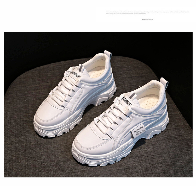 Women's Sports Solid Color Round Toe Chunky Sneakers display picture 21
