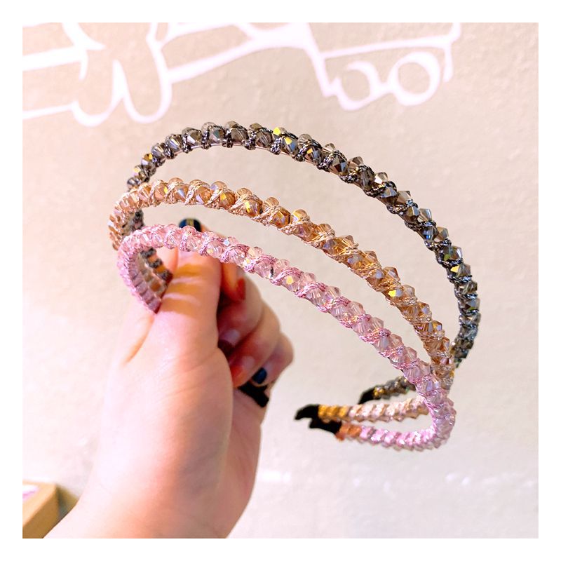 110g Weight Headwear Classification Festival Occasion Geometric Pattern Women'S Gender Retro Style Dark Blue, Pink, Purple, Green, Blue, Black Color Retro Rhinestone Crystal Fashion Headband 14