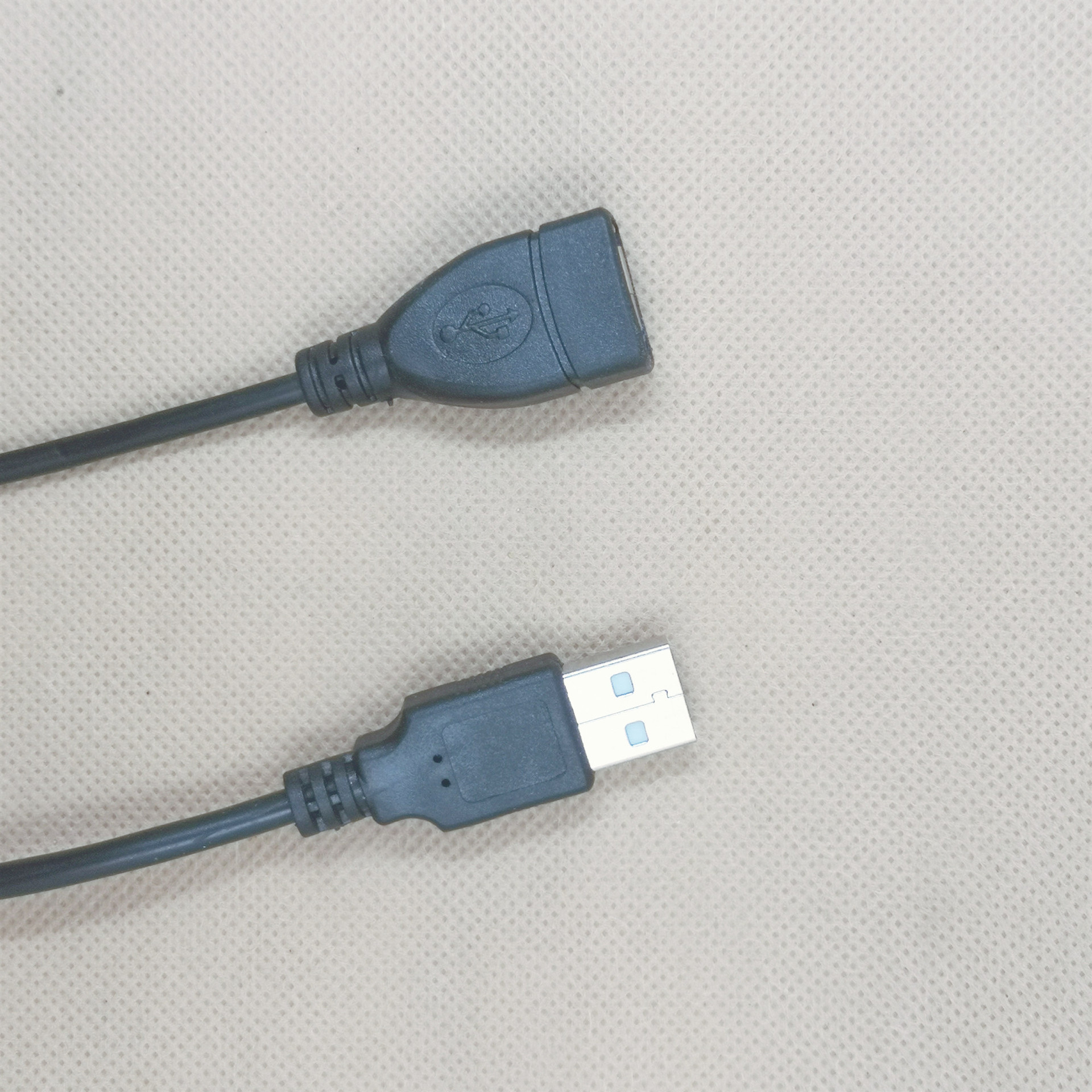 全黑色短线USB线 AM转AF全包 公对母数据线 公转母USB2.0延长线-阿里巴巴