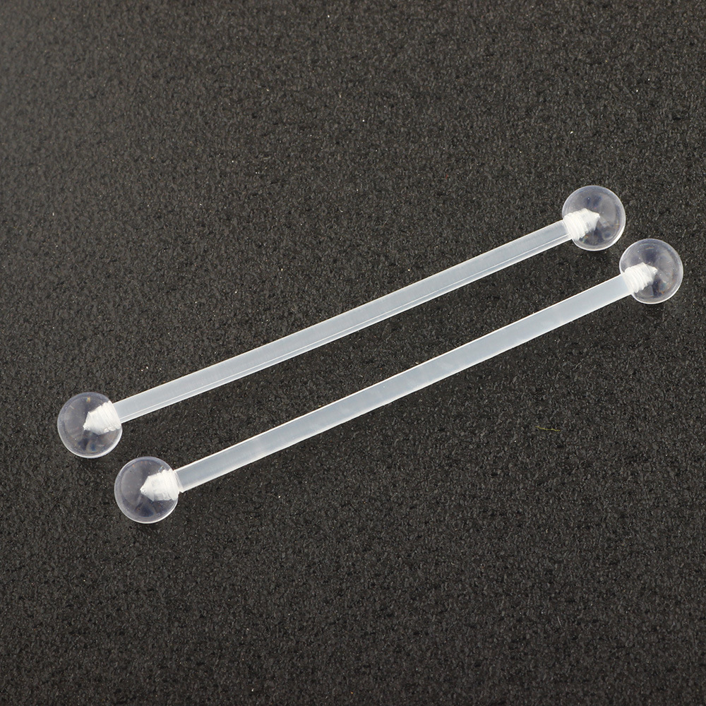 Acrylic Clear Belly Button Ring Set - Stainless Steel Eyebrow Tongue Nose Piercing Jewelry detail image 8