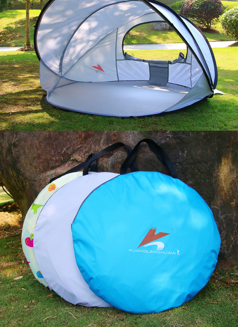 Seaside Holiday Beach Tent Sunscreen and Sunshade Fully Automatic Quick Open Outdoor Foldable Fishing Double Tent