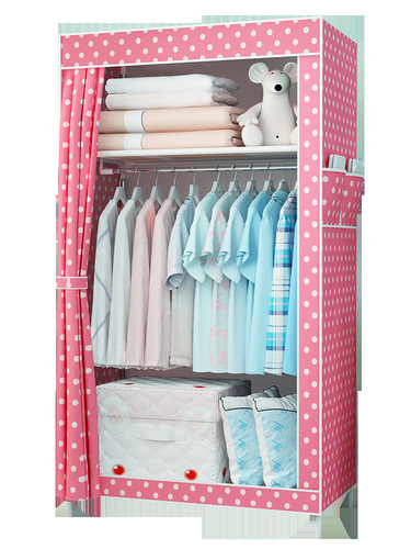 Simple Wardrobe Fabric Wardrobe Foldable Hanger Fabric Cabinet Modern Economical Storage Cabinet Display Cabinet Dormitory Wardrobe