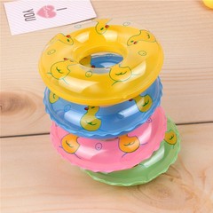 Mini small swimming ring for children playing in the water and bathing toys little yellow duck accessories milk tea shop donut small swimming ring wholesale