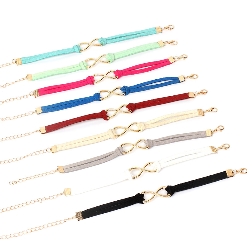 4g Weight No Inlaid Inlay Material Bracelets Classification Anniversary, Business, Travel Occasion Letter Pattern Women'S Gender Plating Design Simple Style Style Light Green, Grey, Rose Red, White, Beige, Red, Green, Blue, Black Color Fashion Braided Velvet Adjustable Bracelet 1