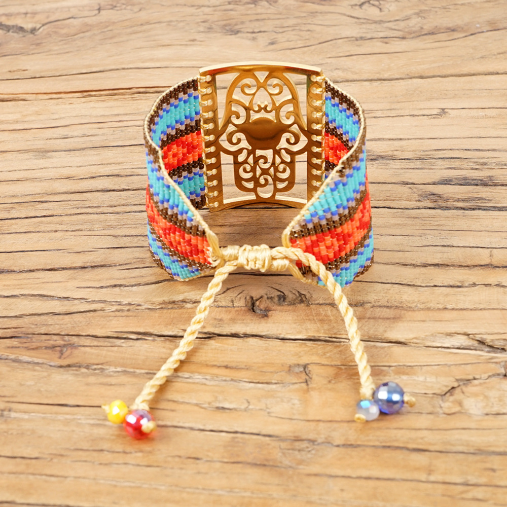 fashion new rice beads weaving palm ethnic style braceletpicture25