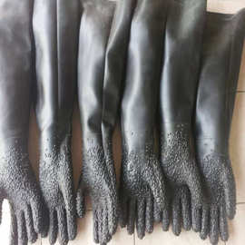 喷砂用加厚加长带颗粒喷砂作业手套防滑耐磨可买单只左手