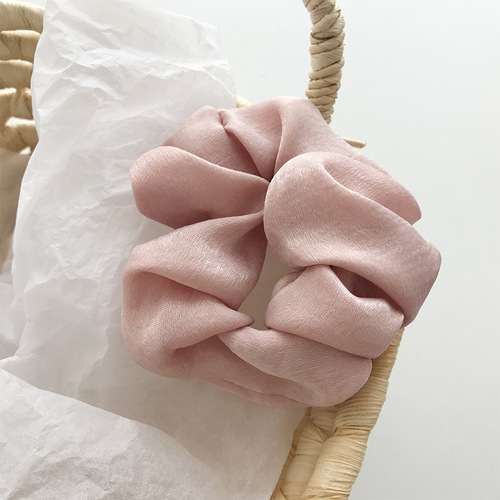 Internet celebrity ins style large intestine hair tie for women cute French satin chiffon headband for scalp