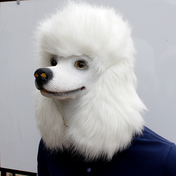 Máscara de Perro Marrón con Orejas y Mocos