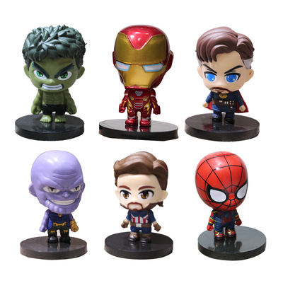 Man Wai The Avengers Garage Kit Doll Toys Model Iron Man Spider-Man automobile Cake Decoration
