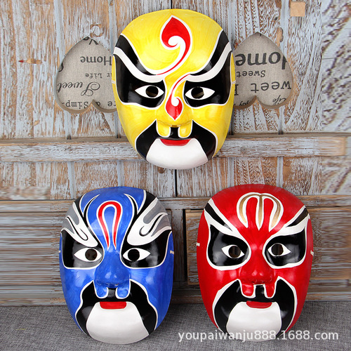 Chinese-style opera mask ballroom hand-painted traditional Chinese Peking opera mask face-changing children's Peking opera face mask decoration