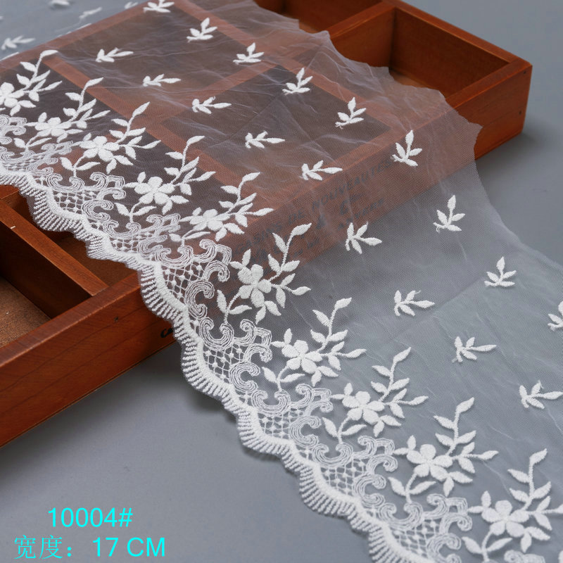 锦网美国网水溶棉线刺绣花边 婚纱头纱童装裙摆装饰辅料水溶蕾丝