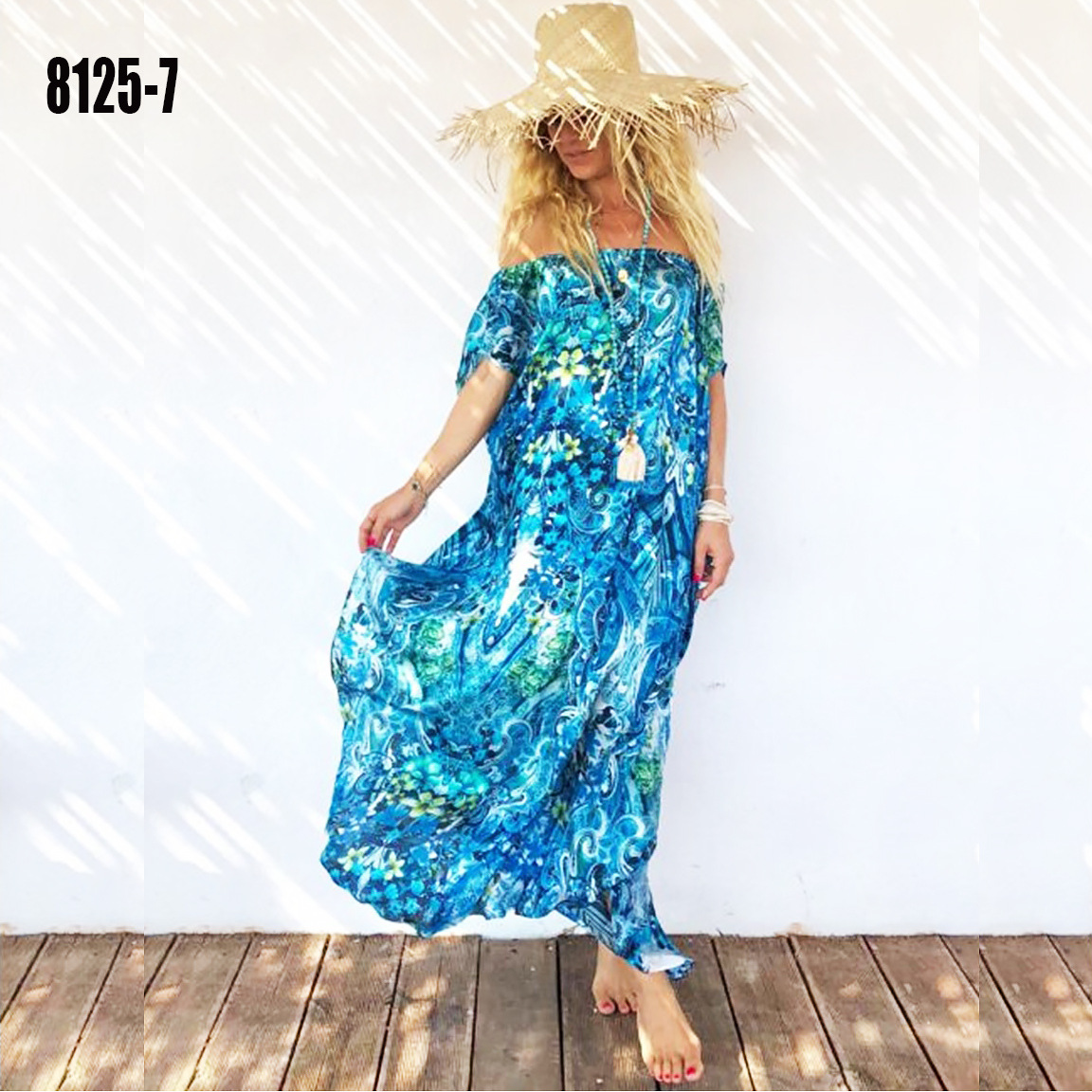 8125-7 Сапфир синие цветы