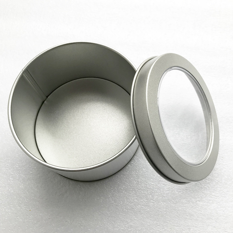 厂家批发 马口铁盒 铁罐 开窗网红蛋糕盒 圆形茶叶铁罐 U盘包装盒