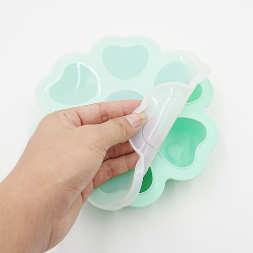 Heart-shaped silicone food supplement box, creative heart-shaped food supplement box, frozen, refrigerated, fresh-made, ice tray, cake mold, food supplement box