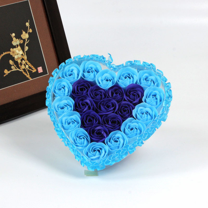 Valentine's Day 24 Heart-shaped Rose Soap Flower Gift Box Birthday Gift display picture 5