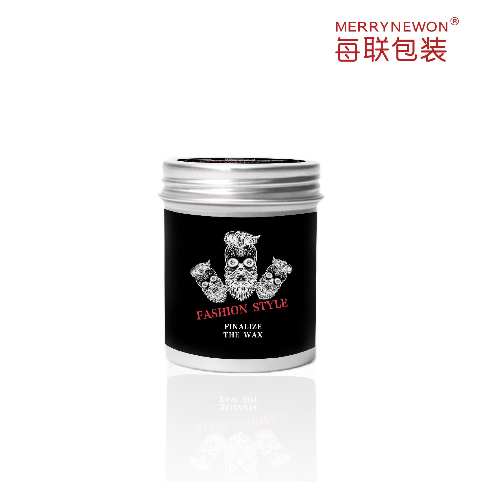 80ml圆形铝盒 50*65卷边铝罐 发蜡发泥化妆蛋包装铝盒厂家批发