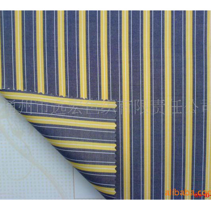 供应色织布 色织条布 男士衬衫面料 条子布面料