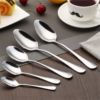 1010 tableware Stainless steel Spoon Coffee spoon Fruit fork Hotel supplies Round spoon Cutlery Children spoon