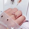 Fashionable design adjustable ring with bow, Japanese and Korean, internet celebrity