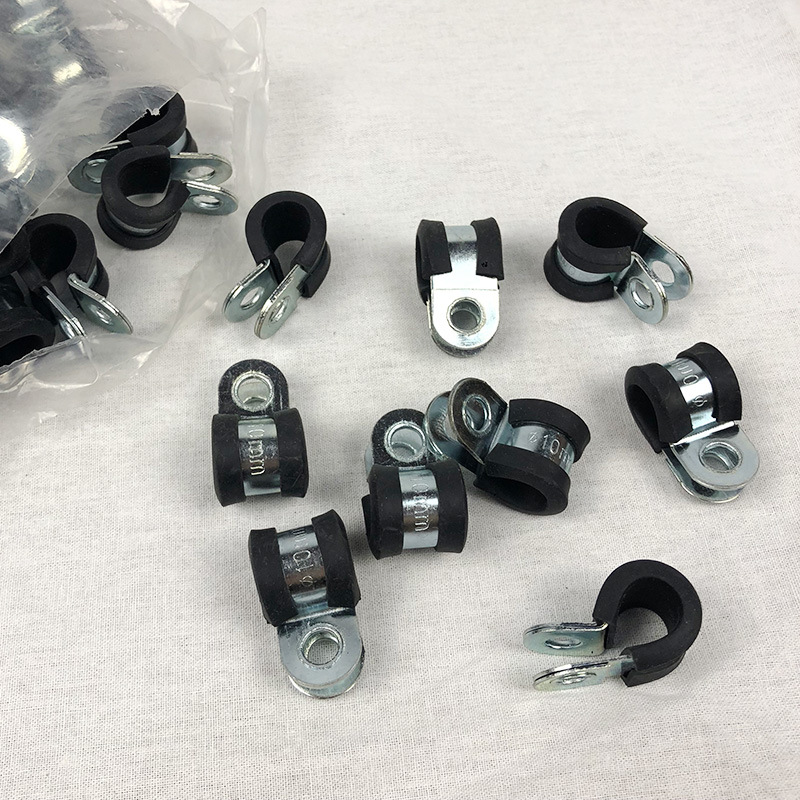 304不锈钢连胶条卡箍/R型固定夹/R型管夹/电缆卡箍/带橡胶U型卡