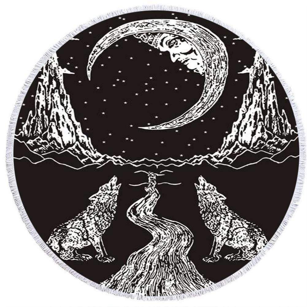 2 день мода волосы Мандала круглый печатных пляжное полотенце из микрофибры пляж Подушка 150 кисточкой края