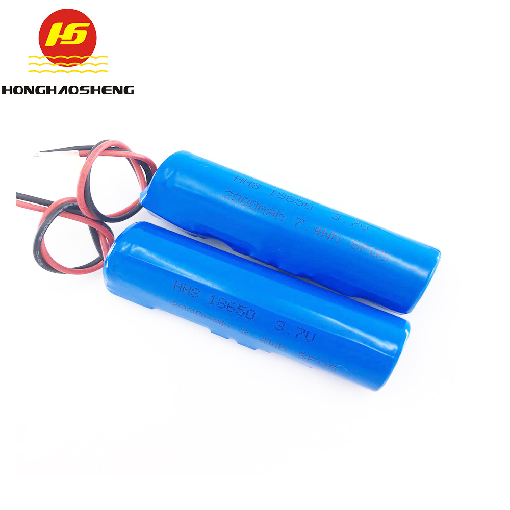 厂家定购18500锂电池组 3.7V 1600mah 2000mah锂电池带尖头