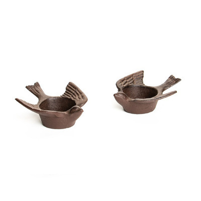 American country style creative metal cast iron retro nostalgic handmade iron ashtray storage box candlestick candle holder