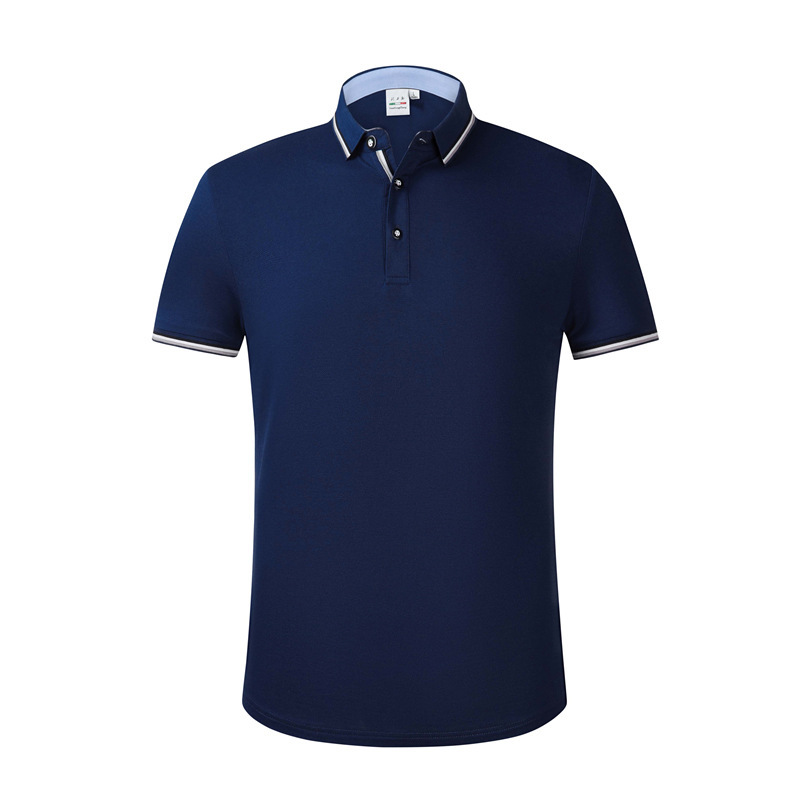 陶瓷桑蚕丝材质POLO衫短袖透气工作服团体服定制刺绣热转印工厂发