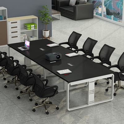 会议桌长桌工作大台条形会议桌培训洽谈桌简约现代职员办公桌书等