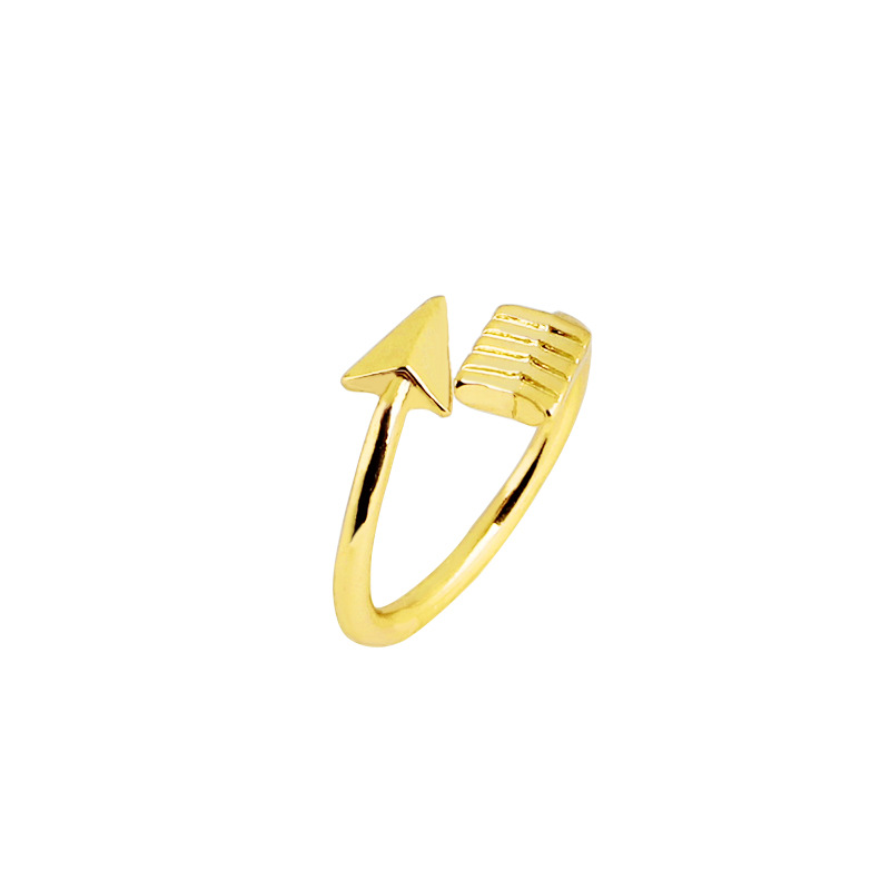 Fashion Retro Punk Arrow Ring Tail Ring Adjustable Opening Bow Arrow Ring Accessories display picture 10