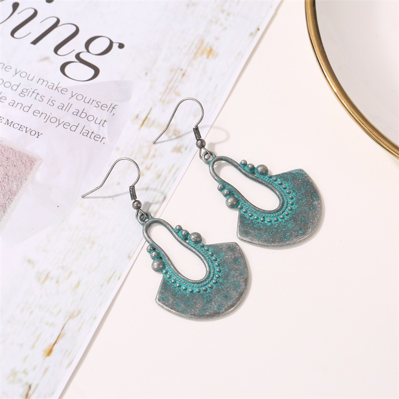 Fashion Sector Alloy Plating Women's Drop Earrings 1 Pair display picture 2