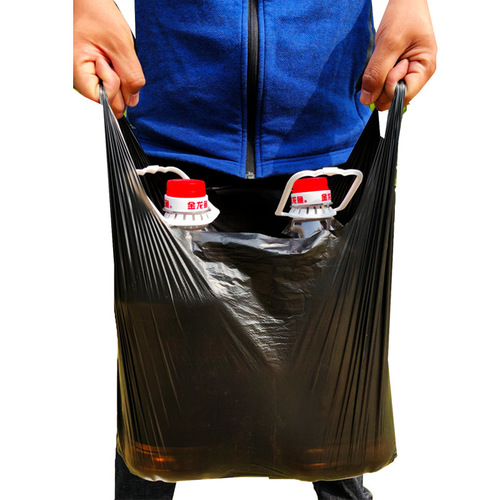 Wholesale factory dropshipping black household heavy-duty clothing market packing bag plastic bag