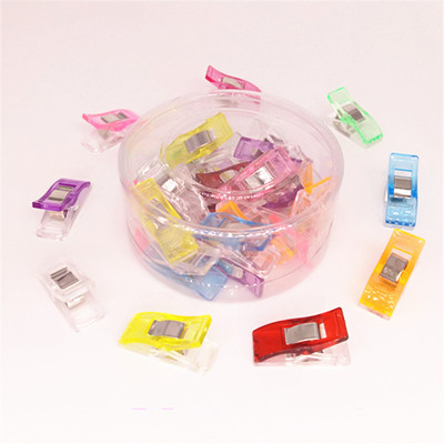 跨境专供一件代发可乐盒装20个罐瓶塑料斧头强力包边拼布缝纫夹子