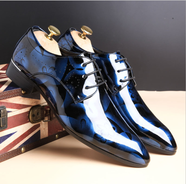Blue Leather Shoes